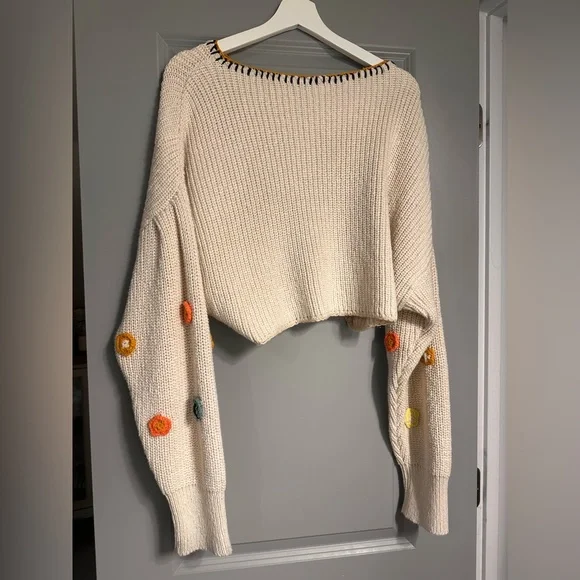 Free people Colorful Crochet Patchwork Sweater - Picture 5 of 5